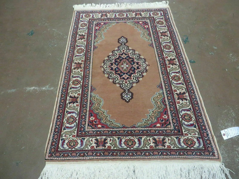 3' X 4' Vintage Handmade Turkish Kayseri Wool Cotton Rug Carpet Camel Hair Nice by Jewel Rugs