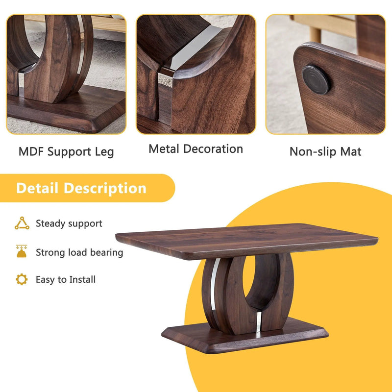 Modern, Minimalist Rectangular Coffee Table by Unique Piece Furniture