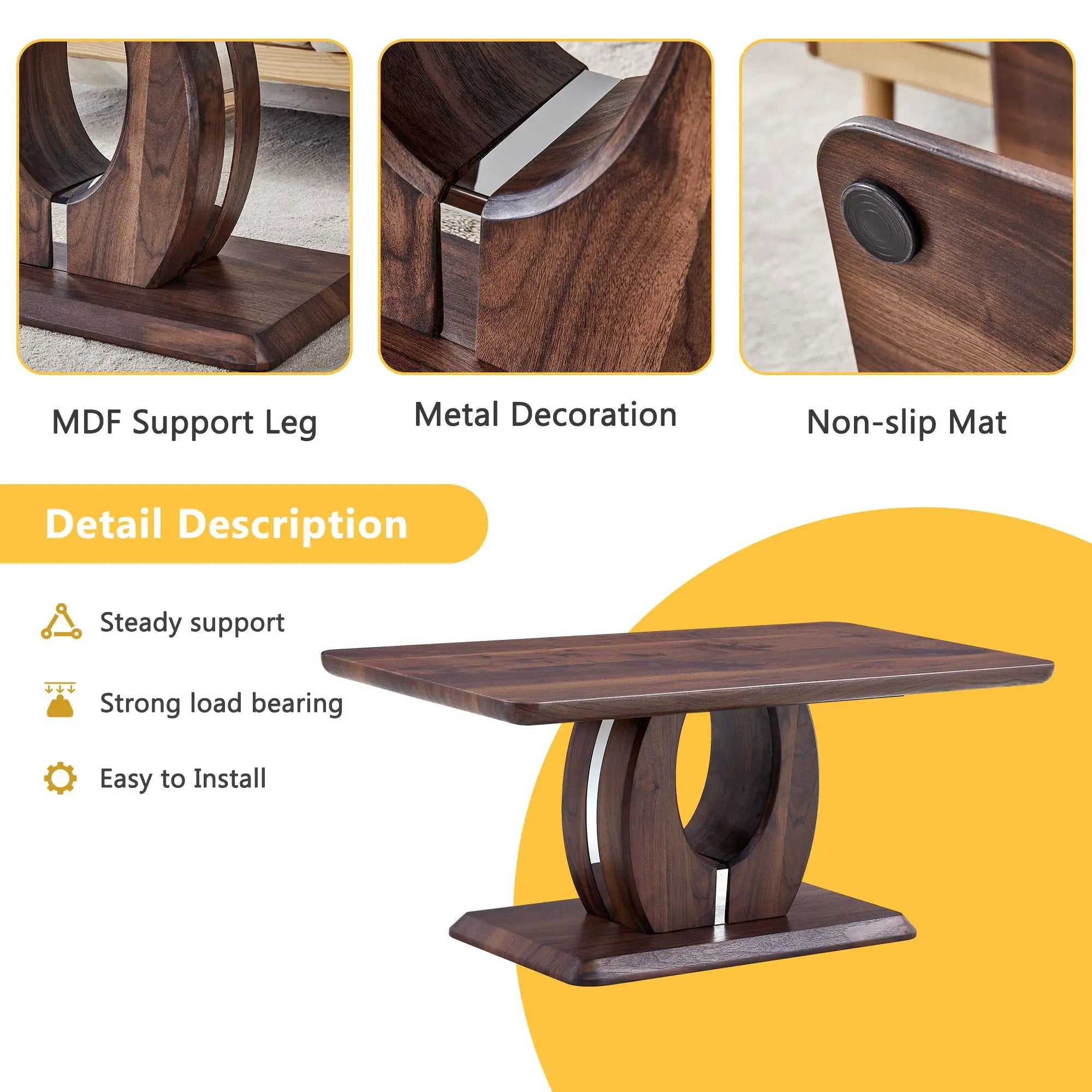 Modern, Minimalist Rectangular Coffee Table