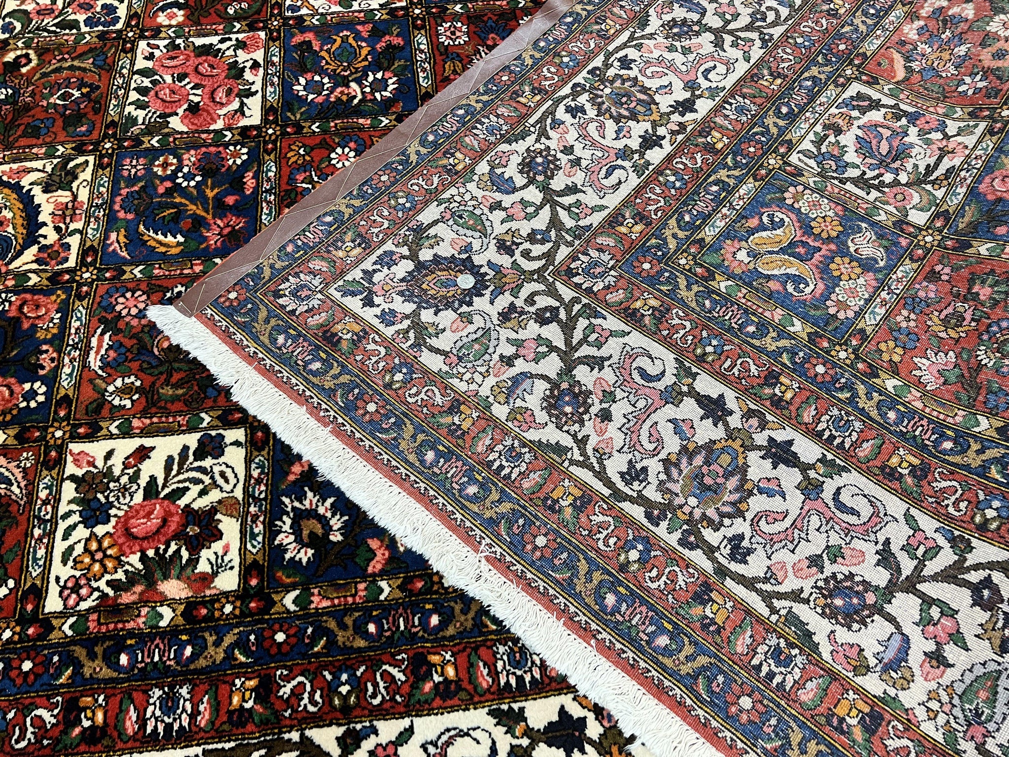 Persian Bakhtiari Rug 10x14, Multicolor Khesti Panel Design by Jewel Rugs