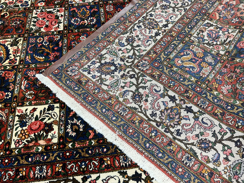 Persian Bakhtiari Rug 10x14, Multicolor Khesti Panel Design by Jewel Rugs