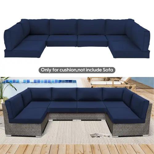 Outdoor Cushions for Patio Furniture Replacement - Navy Blue, photo 2 of 10