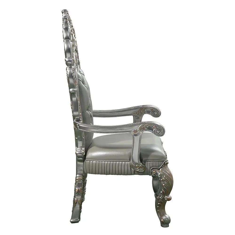 Sandoval - Arm Chair (Set of 2) - Beige Synthetic Leather & Champagne by Unique Piece Furniture