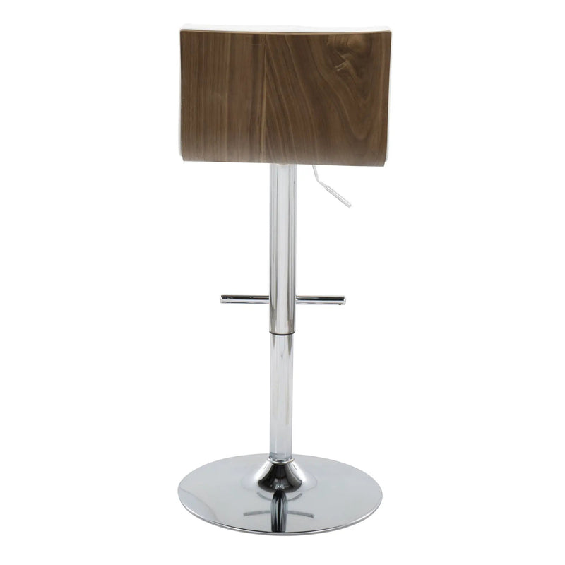 Mason - Contemporary Adjustable Barstool & Swivel With Straight T Footrest (Set of 2) by HouseOfZazla