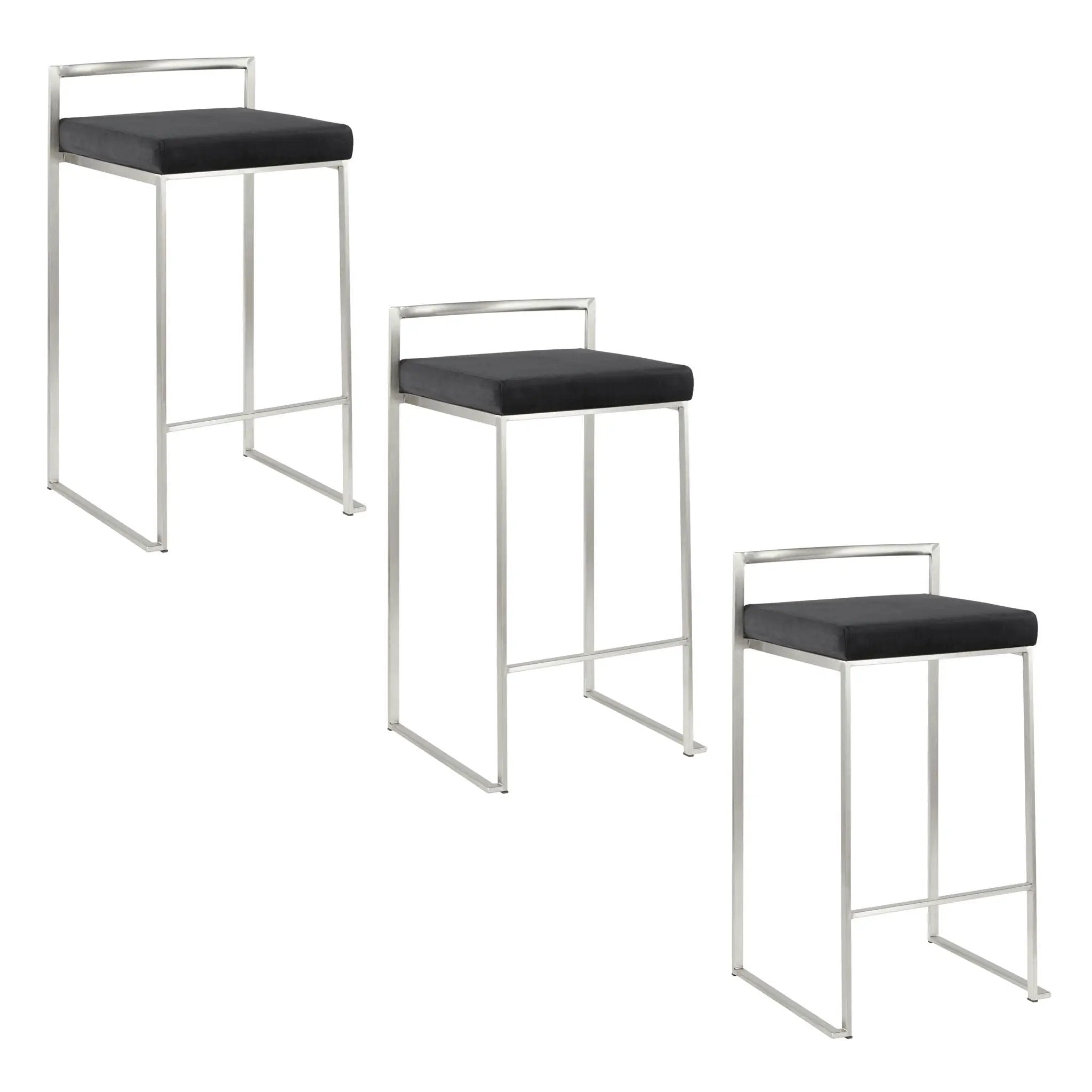 Fuji - Contemporary Elegant Stackable Counter Stool Set by HouseOfZazla