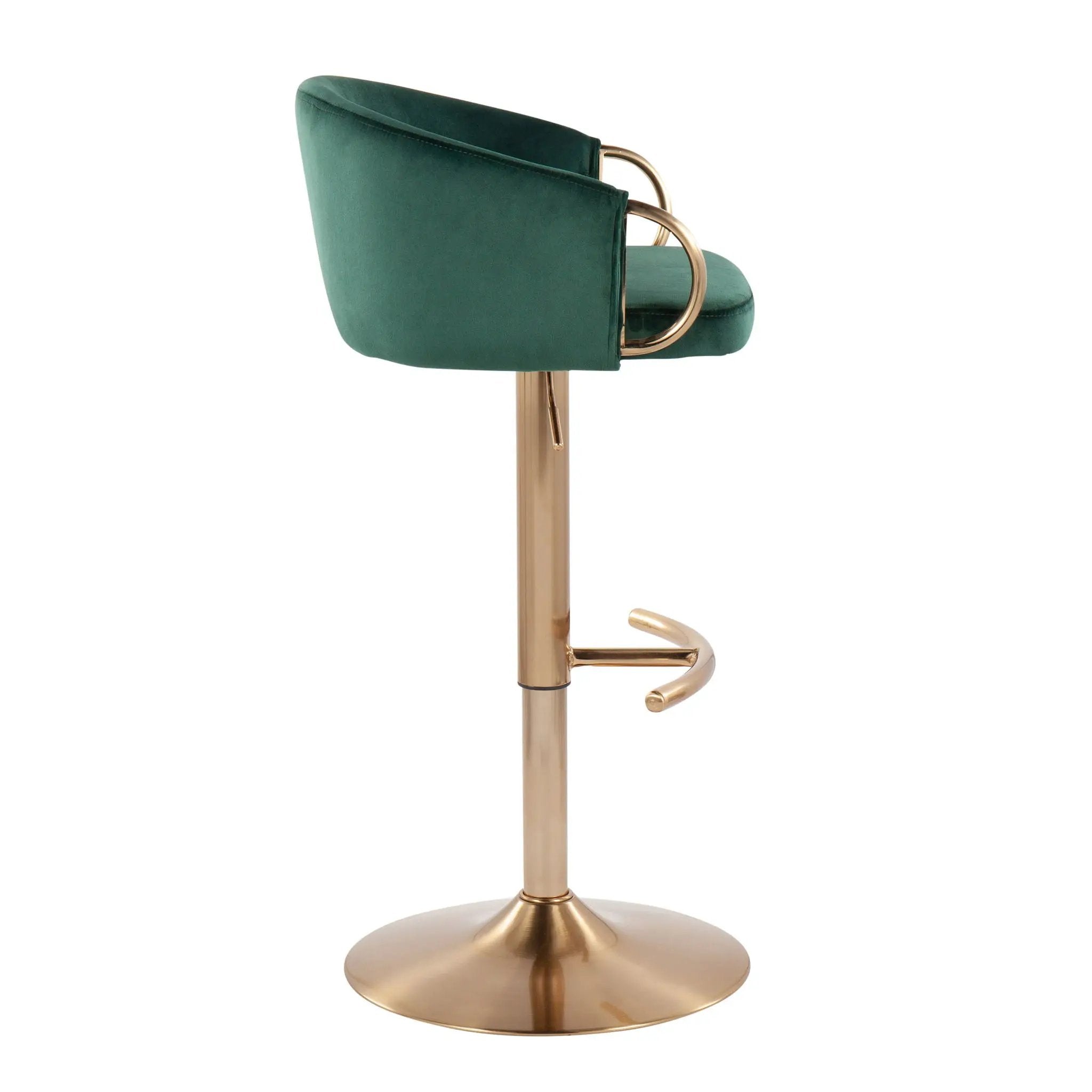 Claire - Contemporary / Glam Adjustable Bar Stool (Set of 2) by Unique Piece Furniture