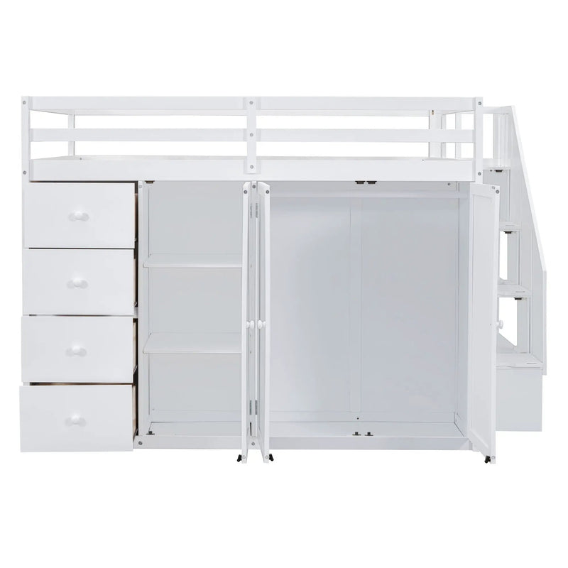 Loft Bed With Built In Wardrobes, Cabinets And Drawers by Unique Piece Furniture