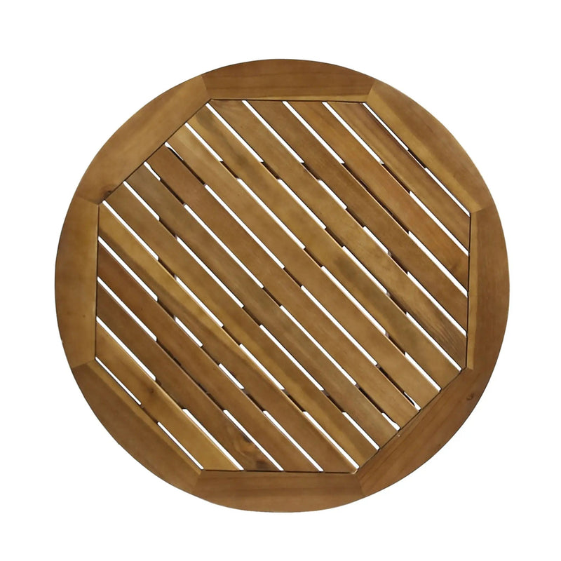 Stamford Modern Outdoor Bistro Table with Water-Resistant Teak by HouseOfZazla