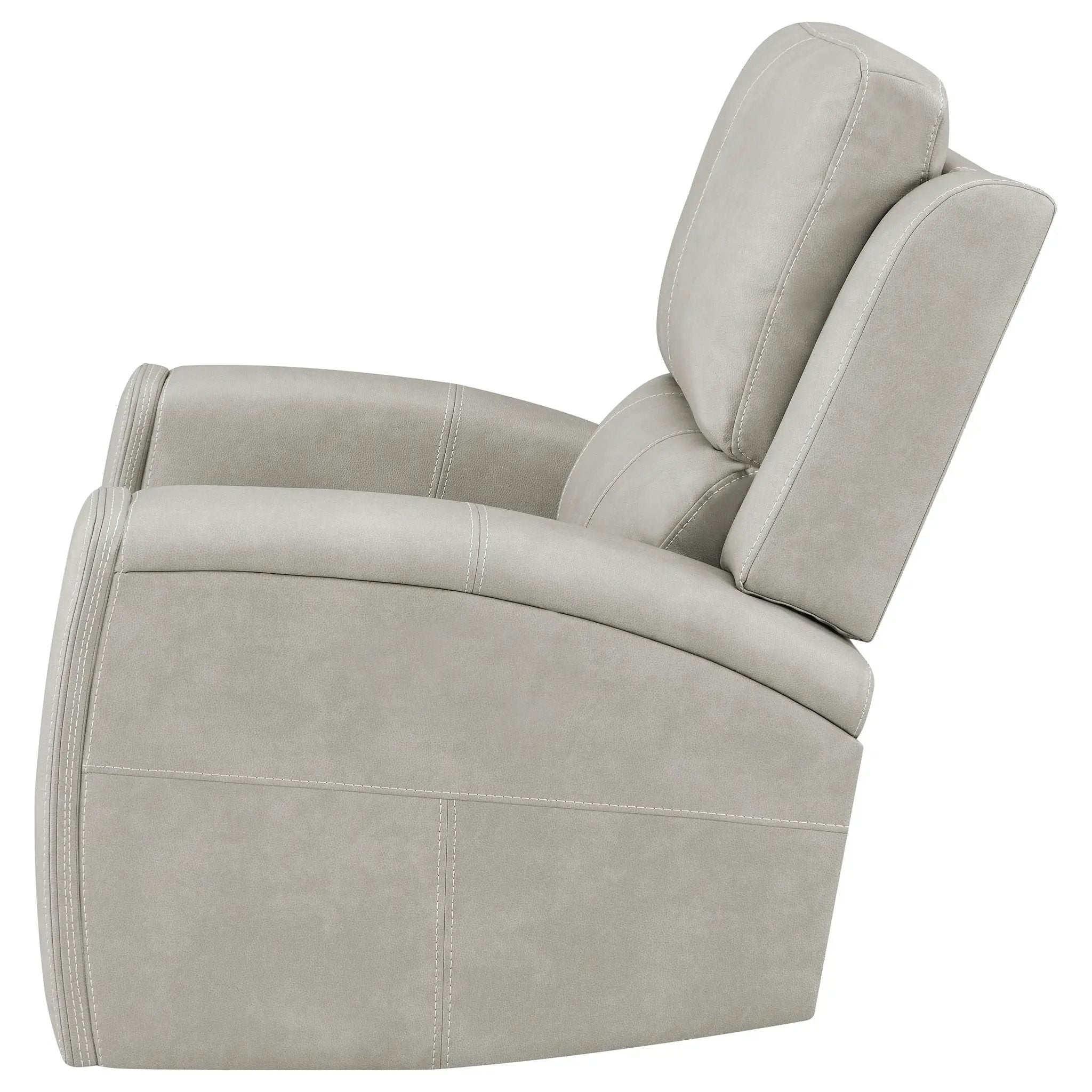 Brickston Triple Power Swivel Glider Recliner Grey by Unique Piece Furniture