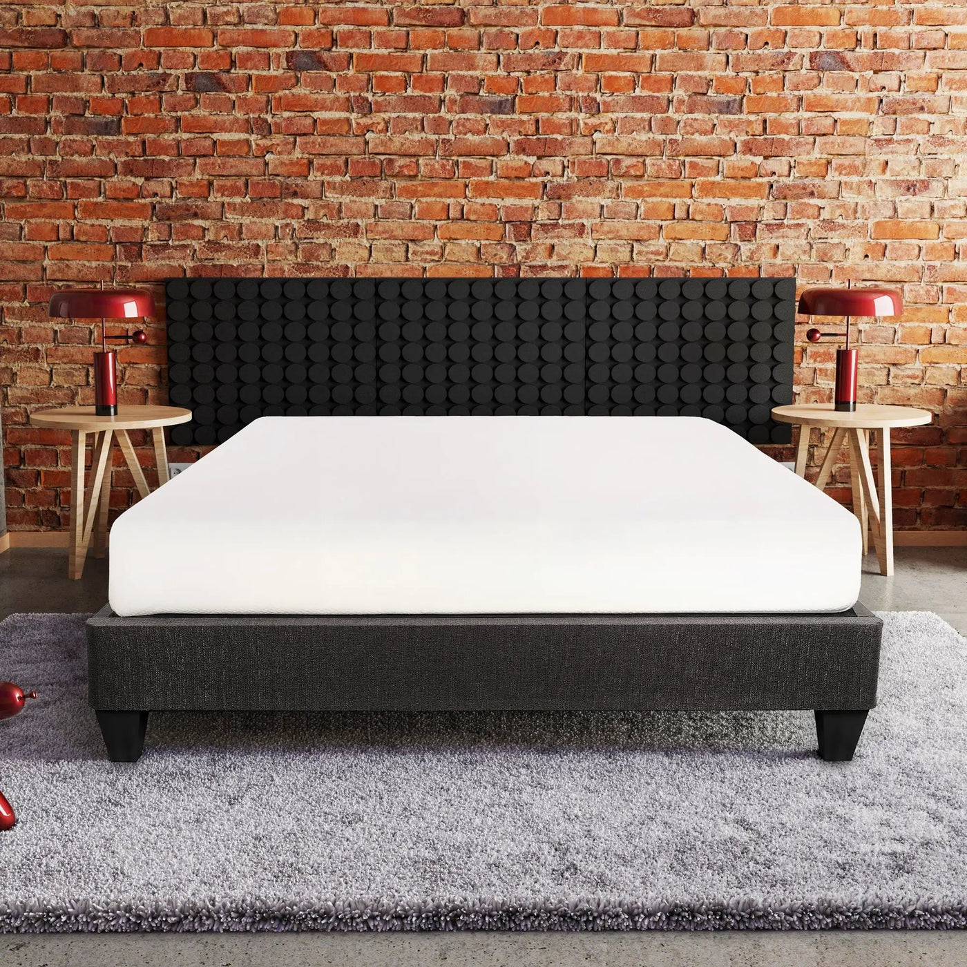 14" Upholstered Platform Bed Base, Mattress Foundation by Unique Piece Furniture