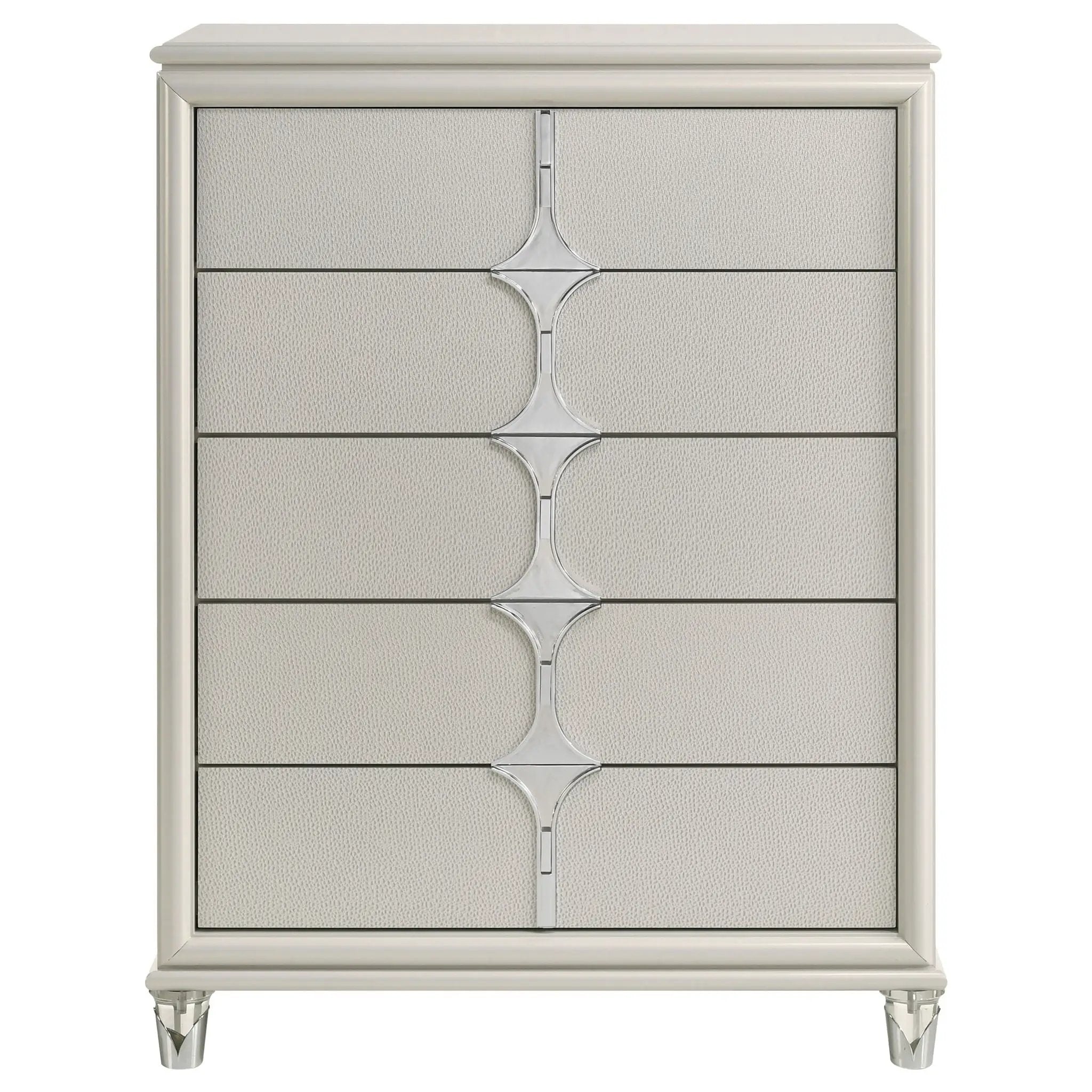 Gwendolyn - 5 Drawer Bedroom Chest Of Drawers - White by HouseOfZazla