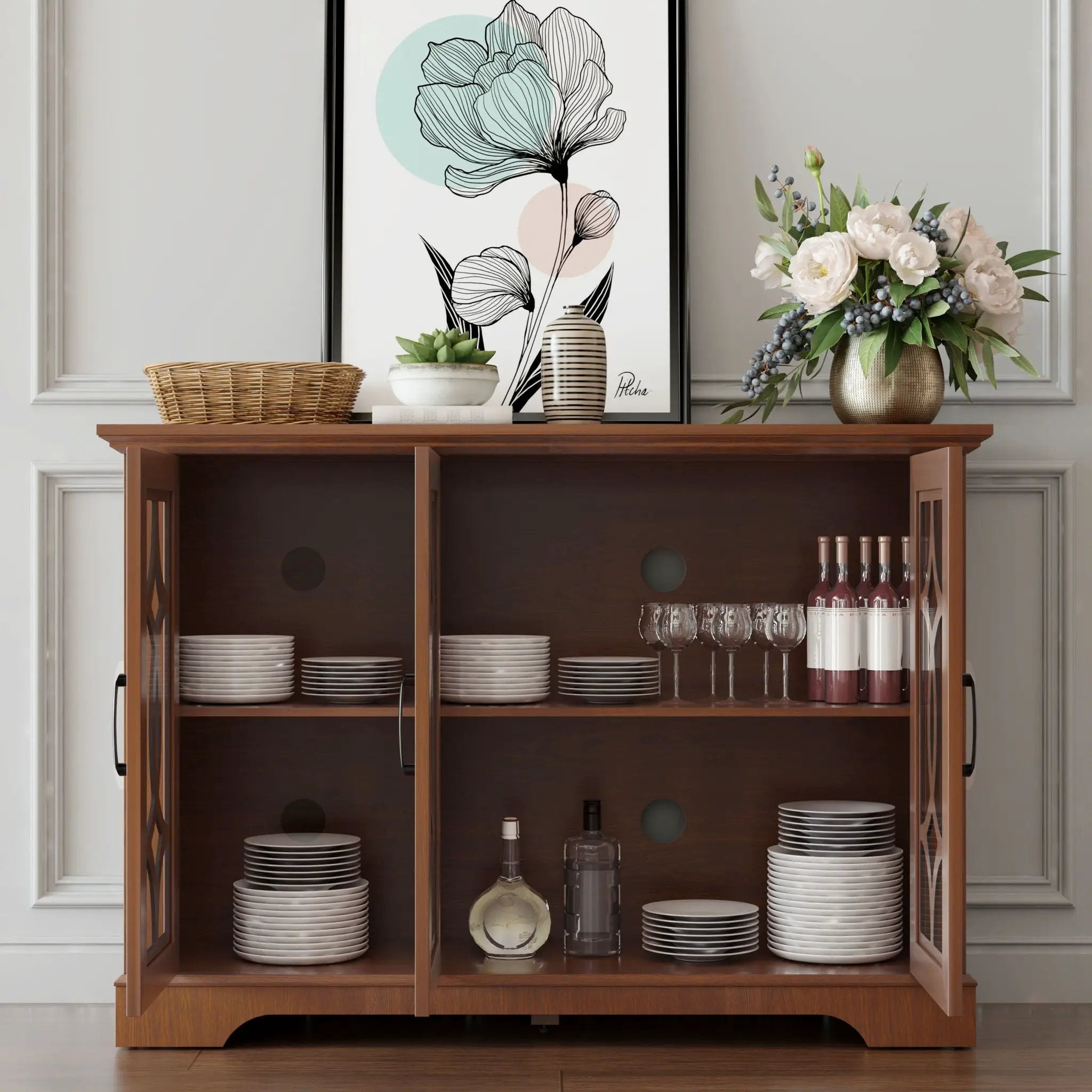 Modern Sideboard - Dark Oak by HouseOfZazla