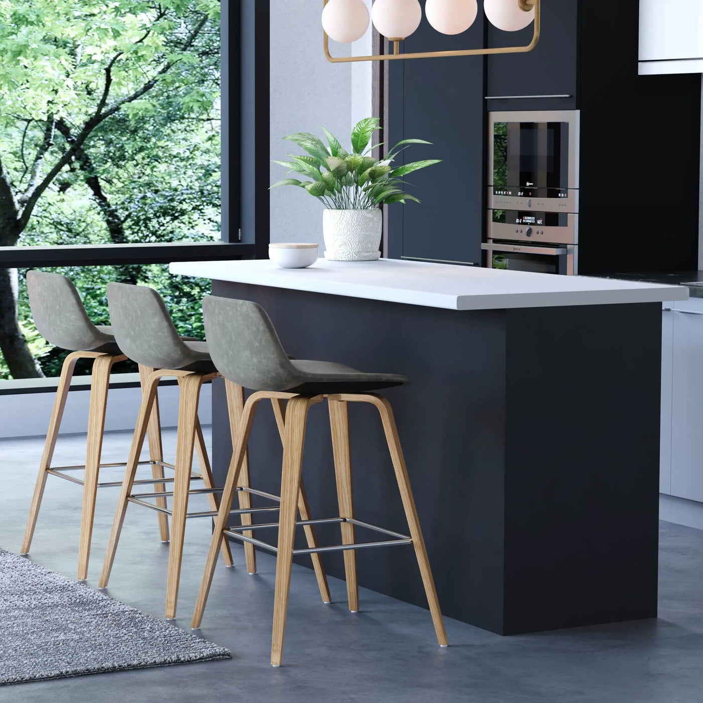 Randolph Bentwood - Upholstered Counter / Bar Height Stool (Set of 2) by Unique Piece Furniture
