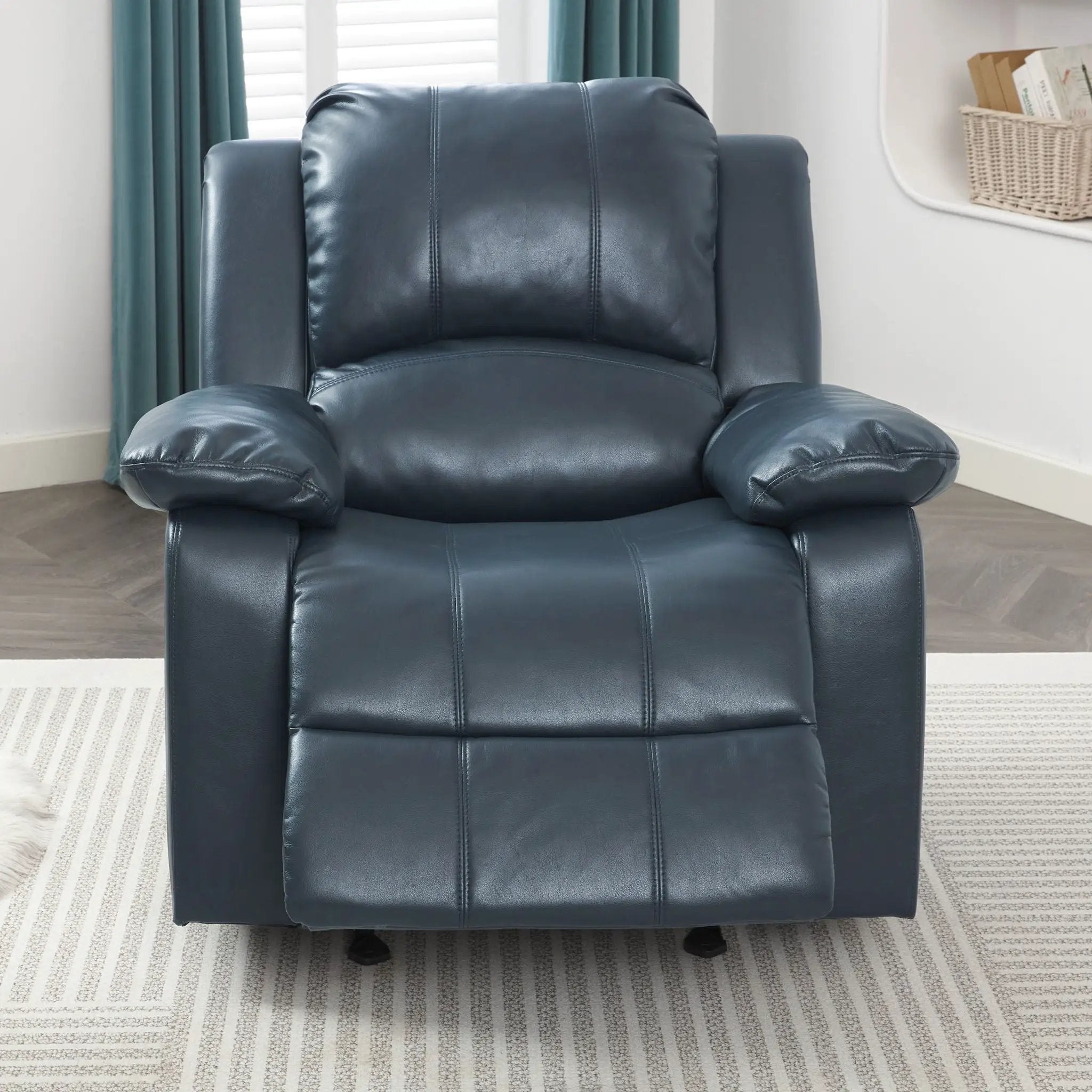 Charlotte - Gel Glider Recliner - Blue by HouseOfZazla