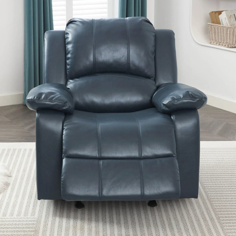 Charlotte - Gel Glider Recliner - Blue by HouseOfZazla