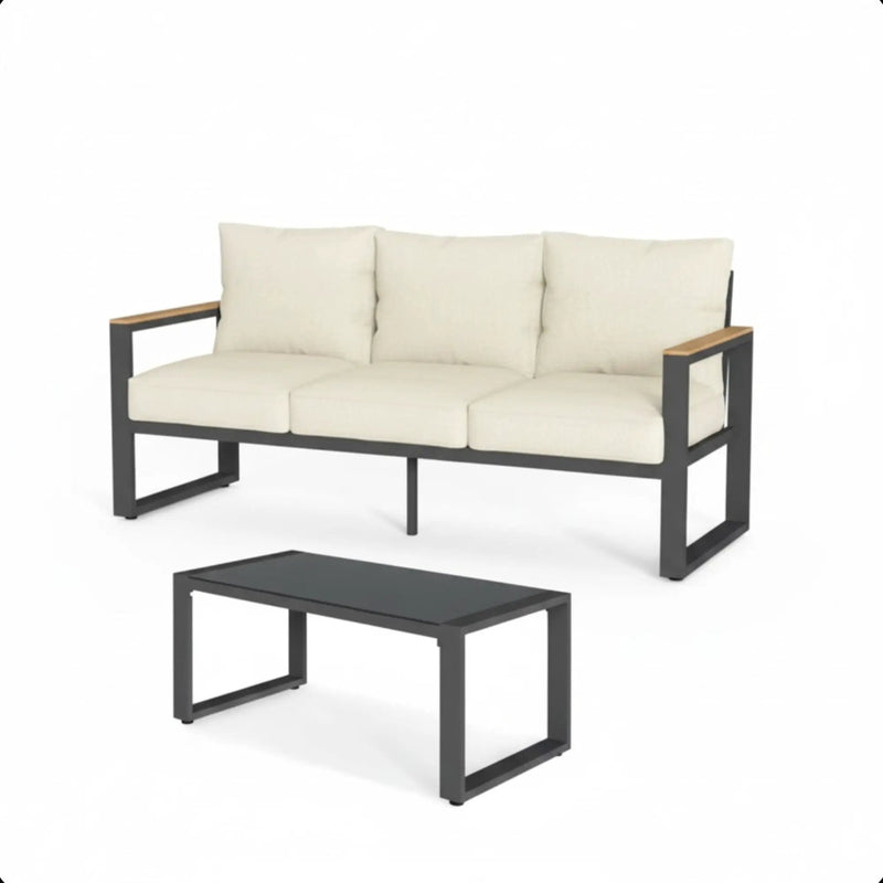 Modern Outdoor Sofa Set With Coffee Table by HouseOfZazla