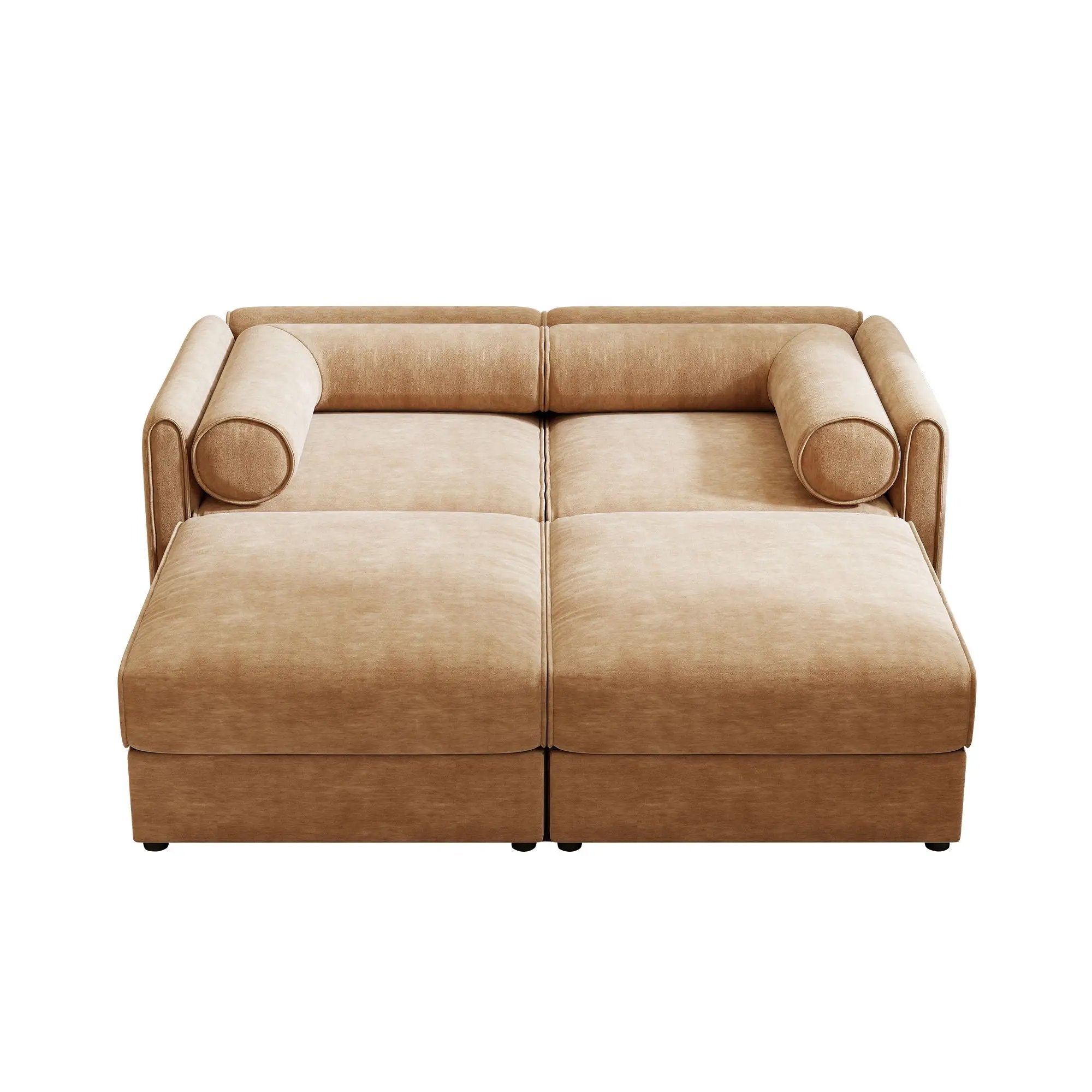 Contemporary Elegant Sofa With Storage And Ottoman by Unique Piece Furniture