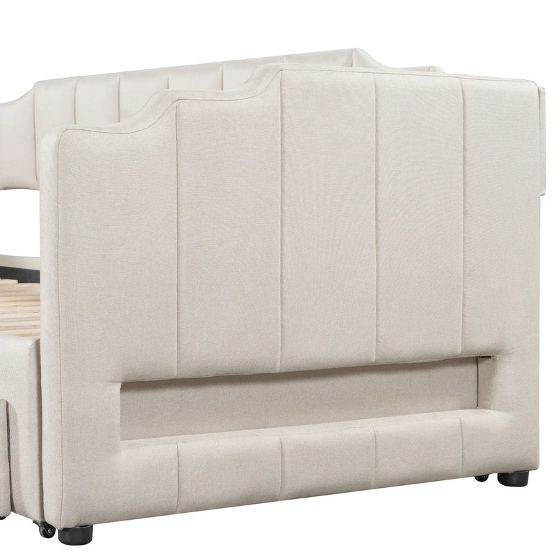 Extendable Daybed With LED Light And 2 Storage Drawers by HouseOfZazla