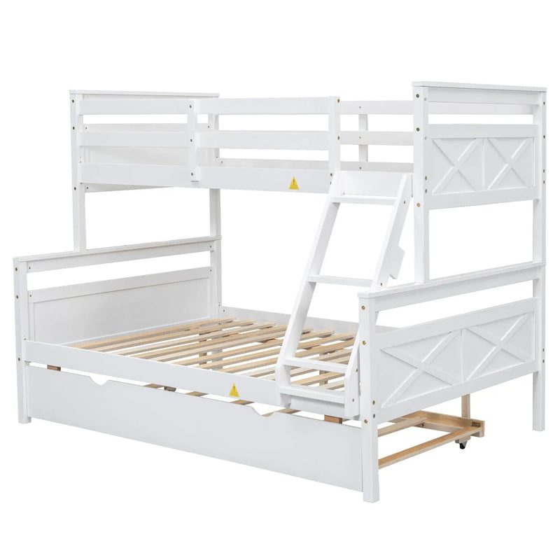 Bunk Bed With Ladder And Safety Guardrail by Unique Piece Furniture