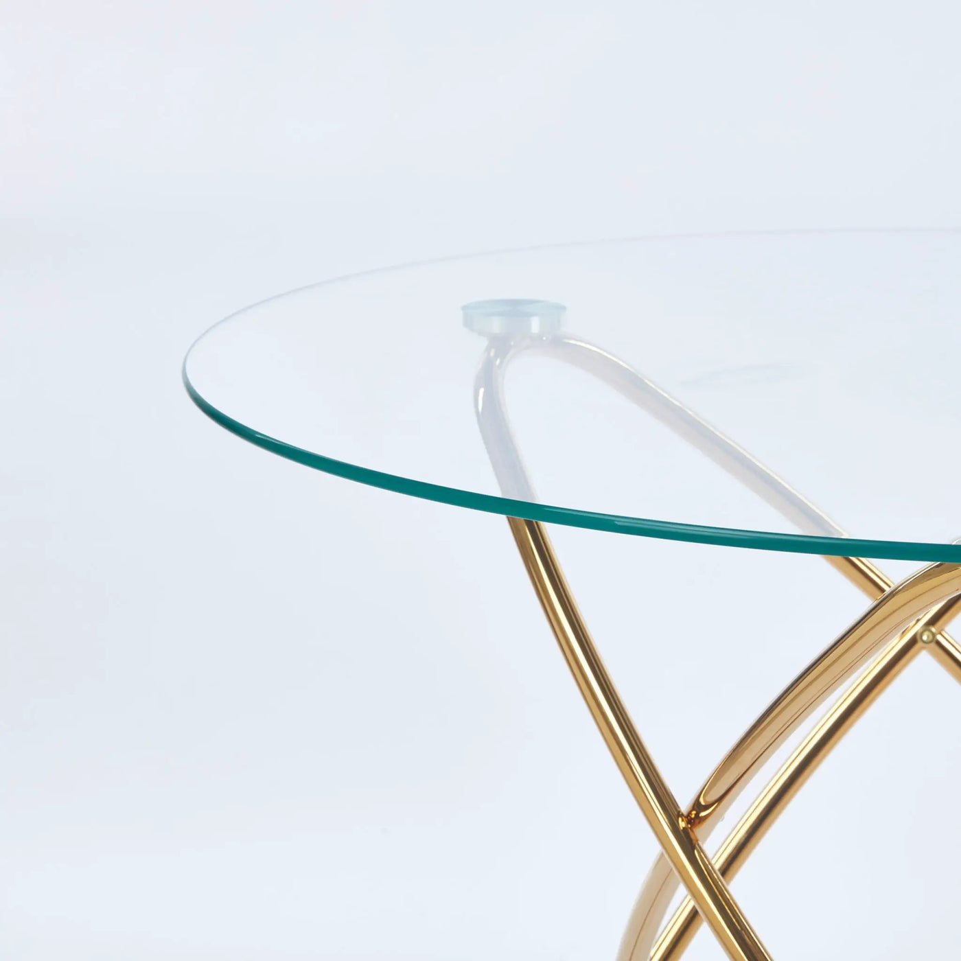 Metal Leg Dining Table With Tempered Glass Top by Unique Piece Furniture
