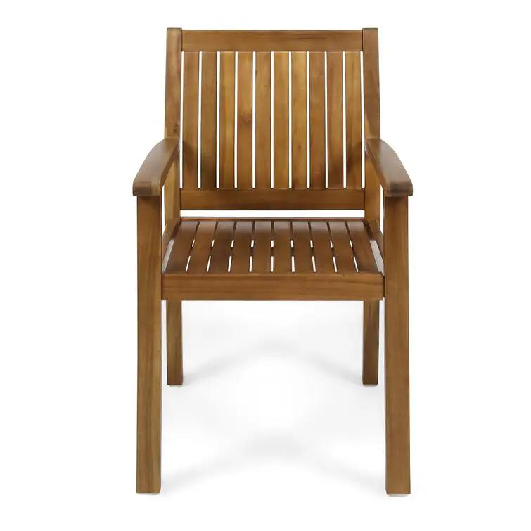 7 Pieces Acacia Wood Outdoor Dining Set – Modern Style by HouseOfZazla