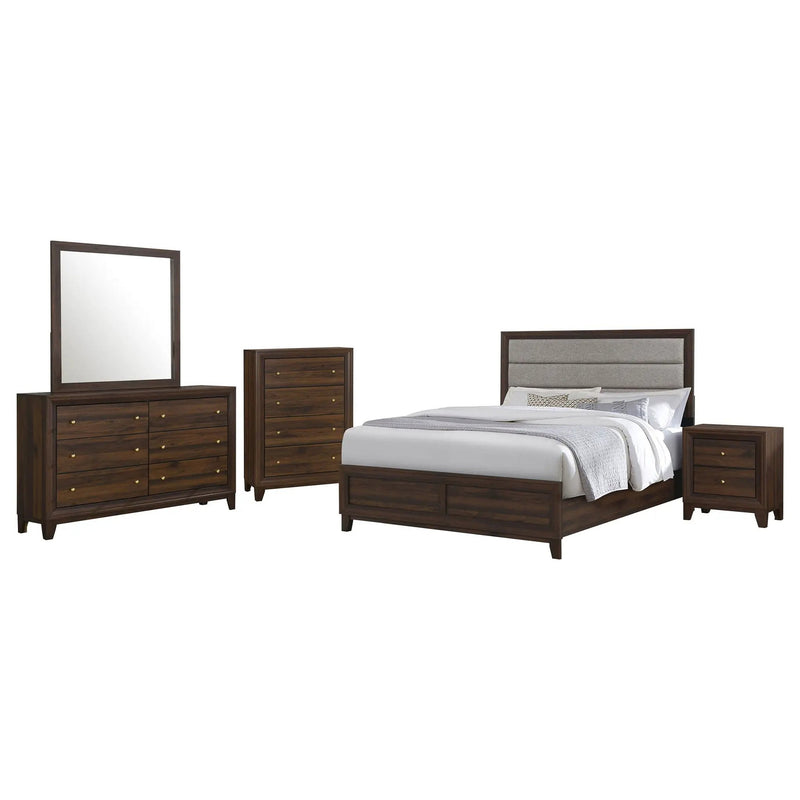 Welsley 5-piece Queen Bedroom Set Walnut by Unique Piece Furniture