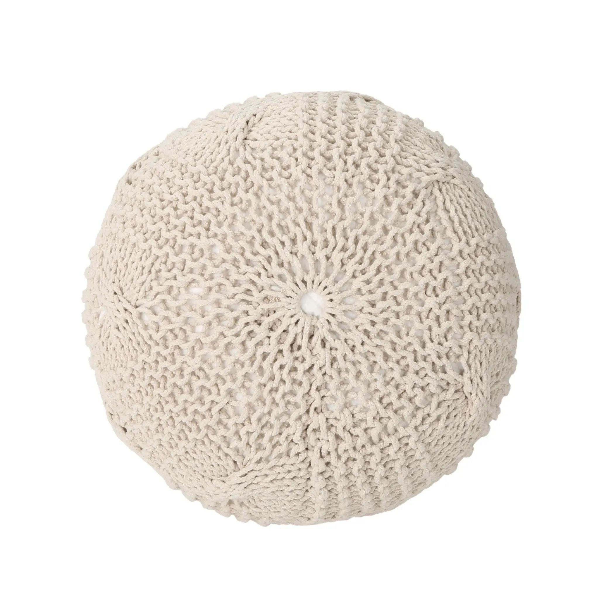 Bordeaux - Knitted Round Pouf by Unique Piece Furniture