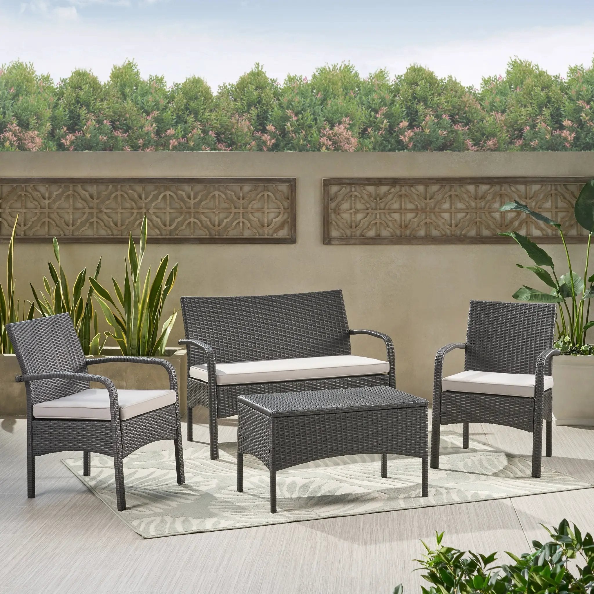 Cordoba KD Wicker 4 Piece Chat Set by HouseOfZazla