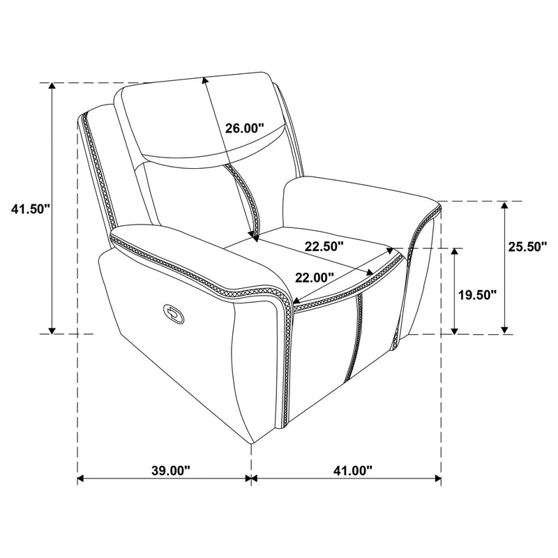 Brier - Upholstered Padded Arm Recliner Chair With Manual Recline And Pillowtop Arms - Blue by Unique Piece Furniture