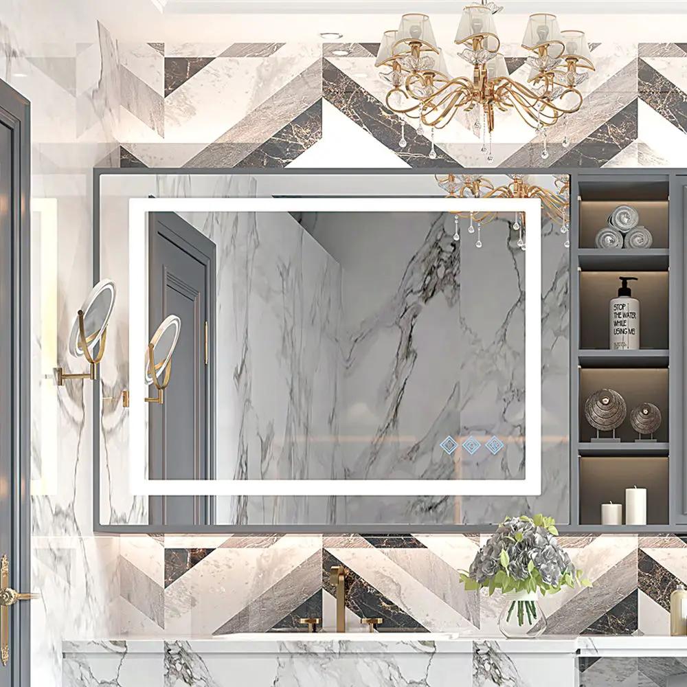 3000-6000K LED Bathroom Mirror With Lights, Anti-Fog Dimmable Lighted Wall Mounted Vanity Mirror Master Bath Modern Makeup (Only Mirrors, Not Cabinets) Horizontal & Vertical by HouseOfZazla