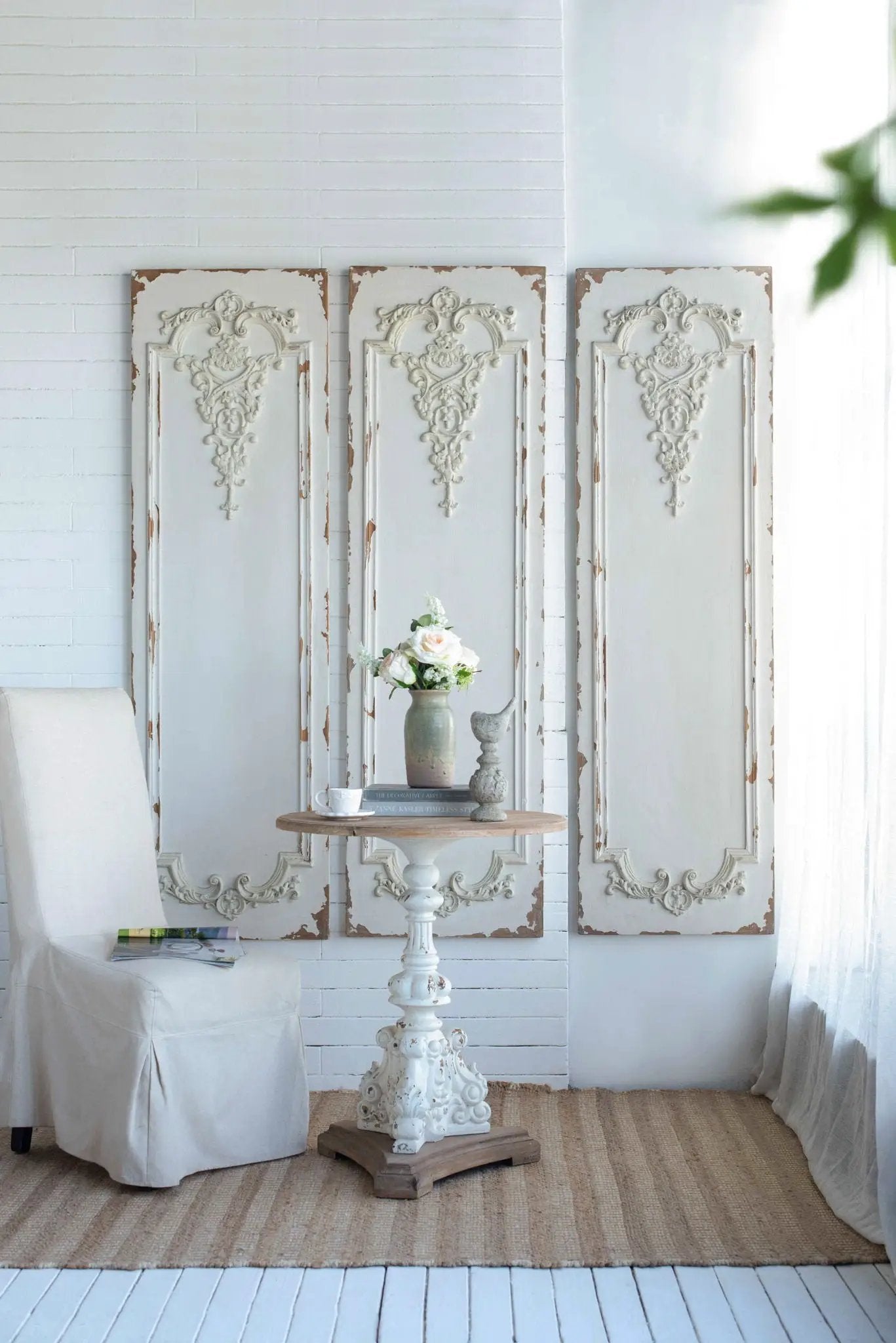 Set Of Large Wooden Rectangle Hanging Panels by Unique Piece Furniture