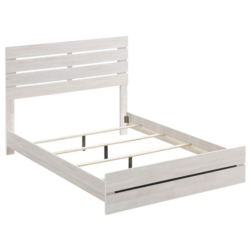 Brantford Wood Queen Panel Bed Coastal White by Unique Piece Furniture