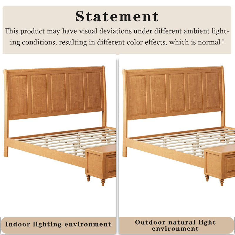 Sleigh Bed Frame With Tall Headboard And Storage Bench by HouseOfZazla