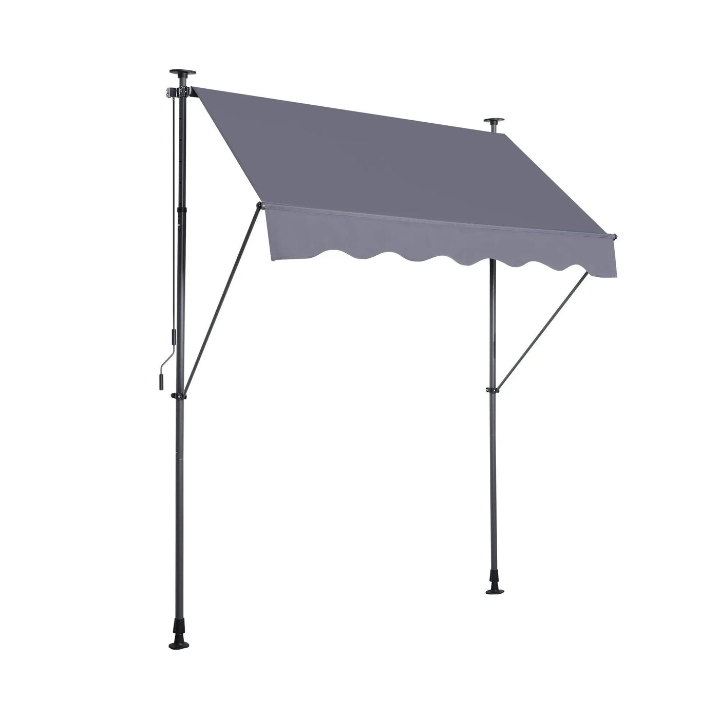 Manual Retractable Patio Awning, UV Resistant Sun Shade With No Drill Installation by Unique Piece Furniture