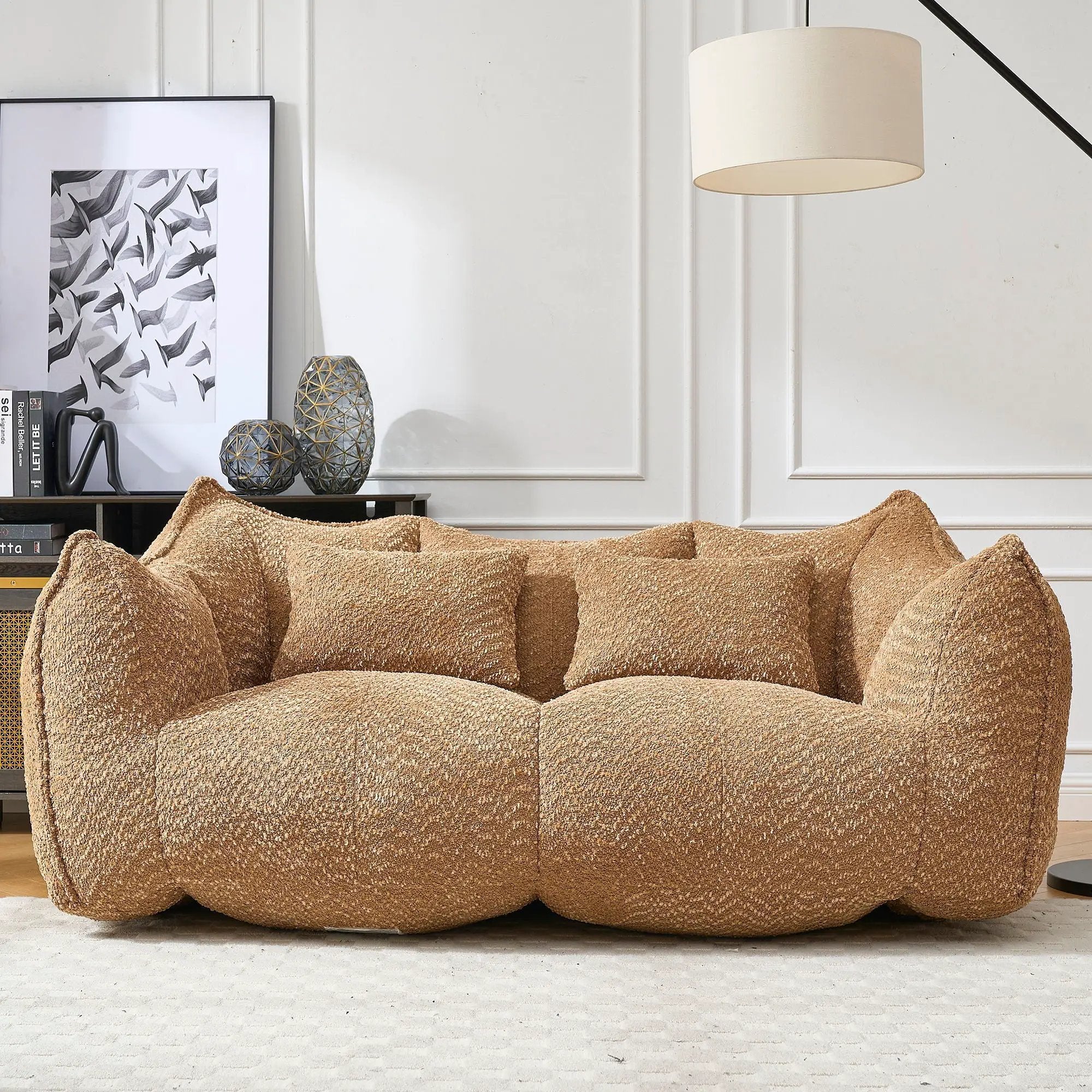 Comfortable Dual Beanbag Chair With High Resilience Foam Core For 2 People by HouseOfZazla