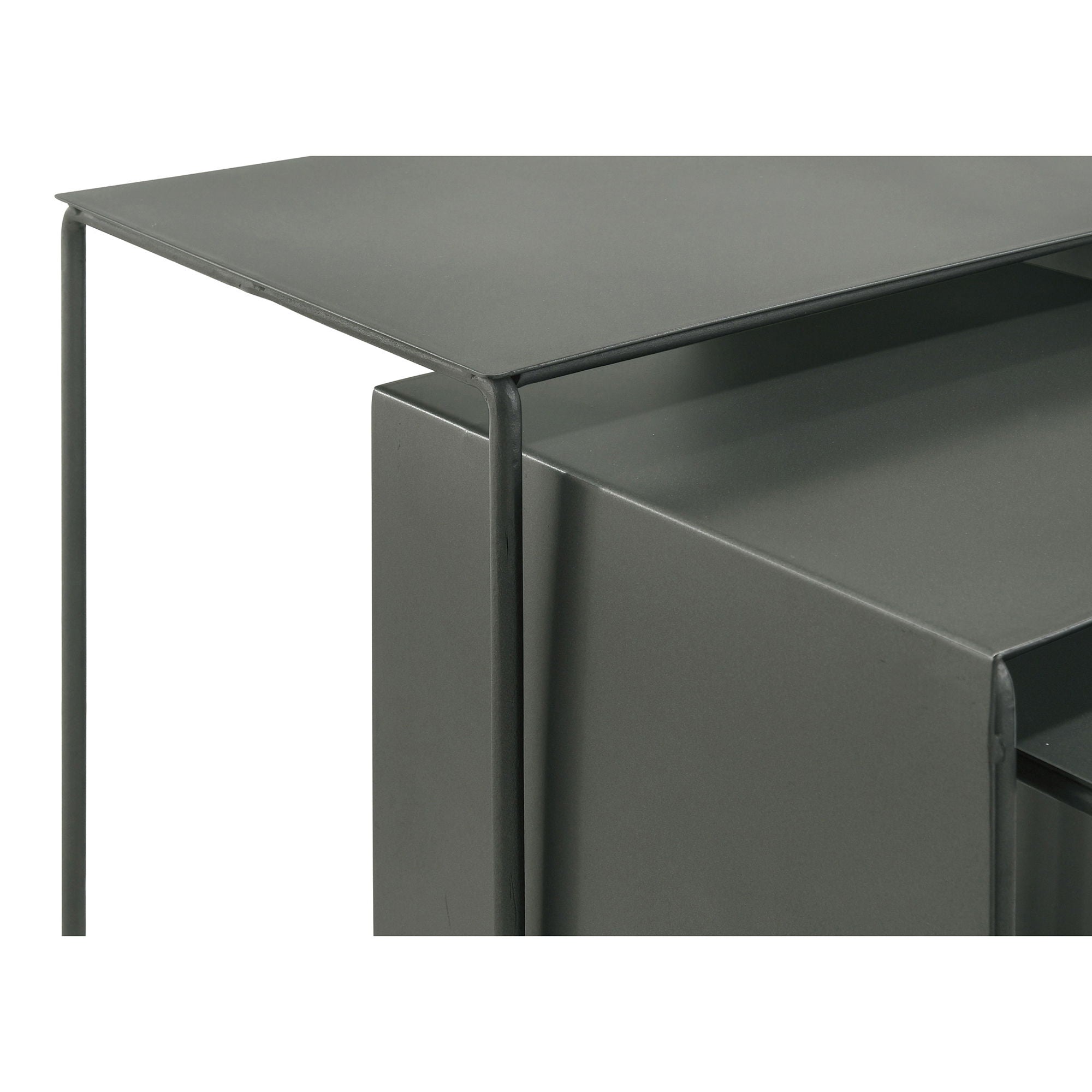 Vestal - 3 Piece Rectangular Nesting Table Set - Gray by HouseOfZazla