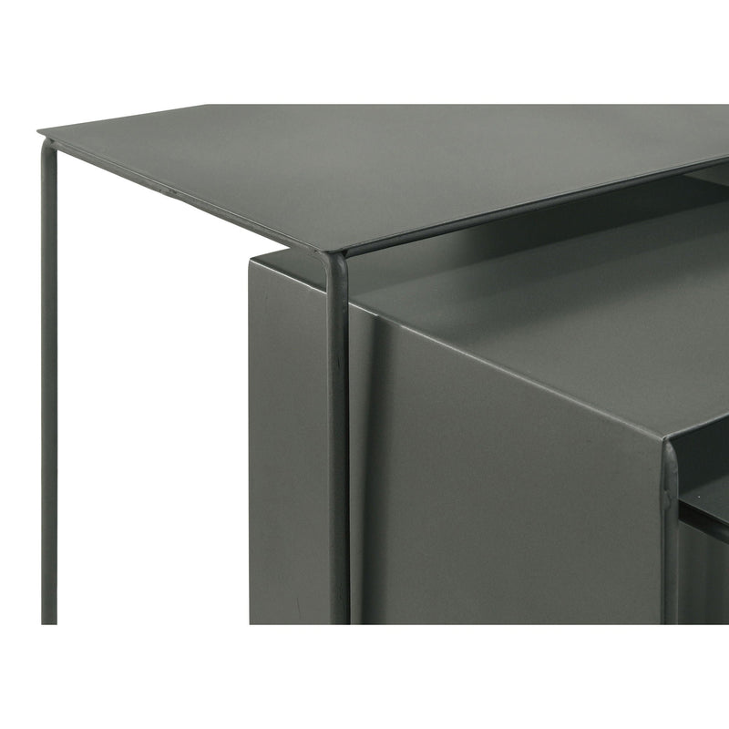 Vestal - 3 Piece Rectangular Nesting Table Set - Gray by HouseOfZazla