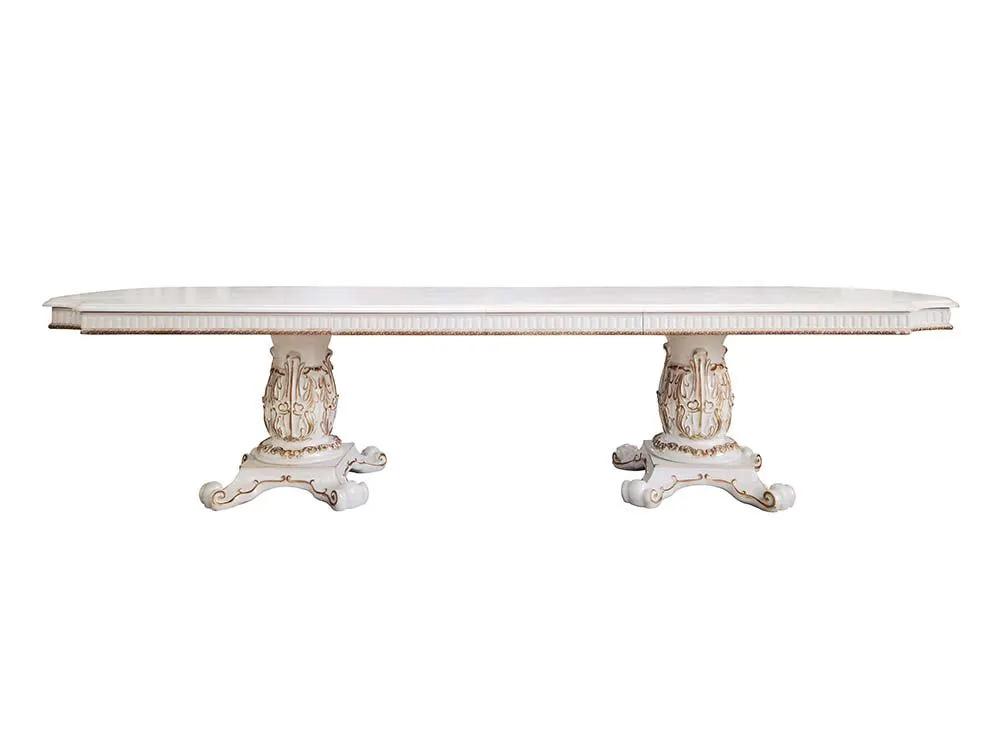 Vendome - 30" Dining Table With Pedestal Base - Antique Pearl by Unique Piece Furniture