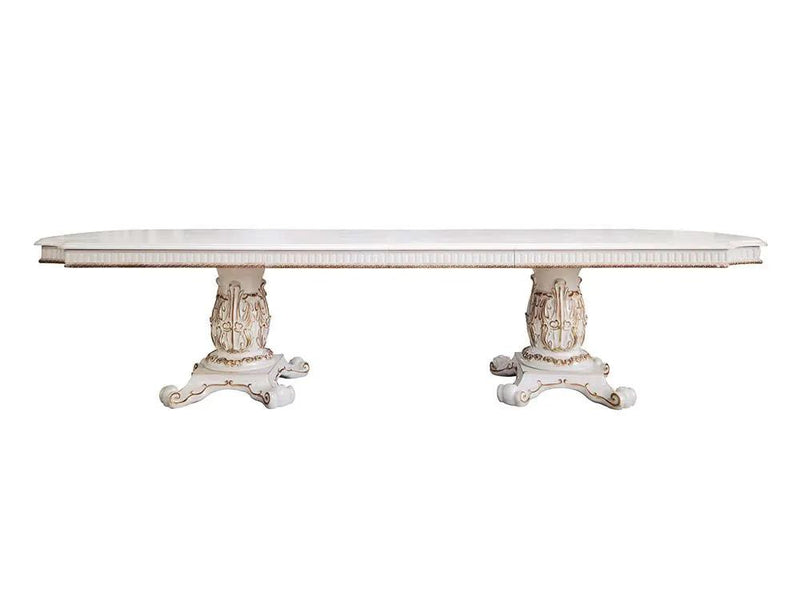 Vendome - 30" Dining Table With Pedestal Base - Antique Pearl by Unique Piece Furniture