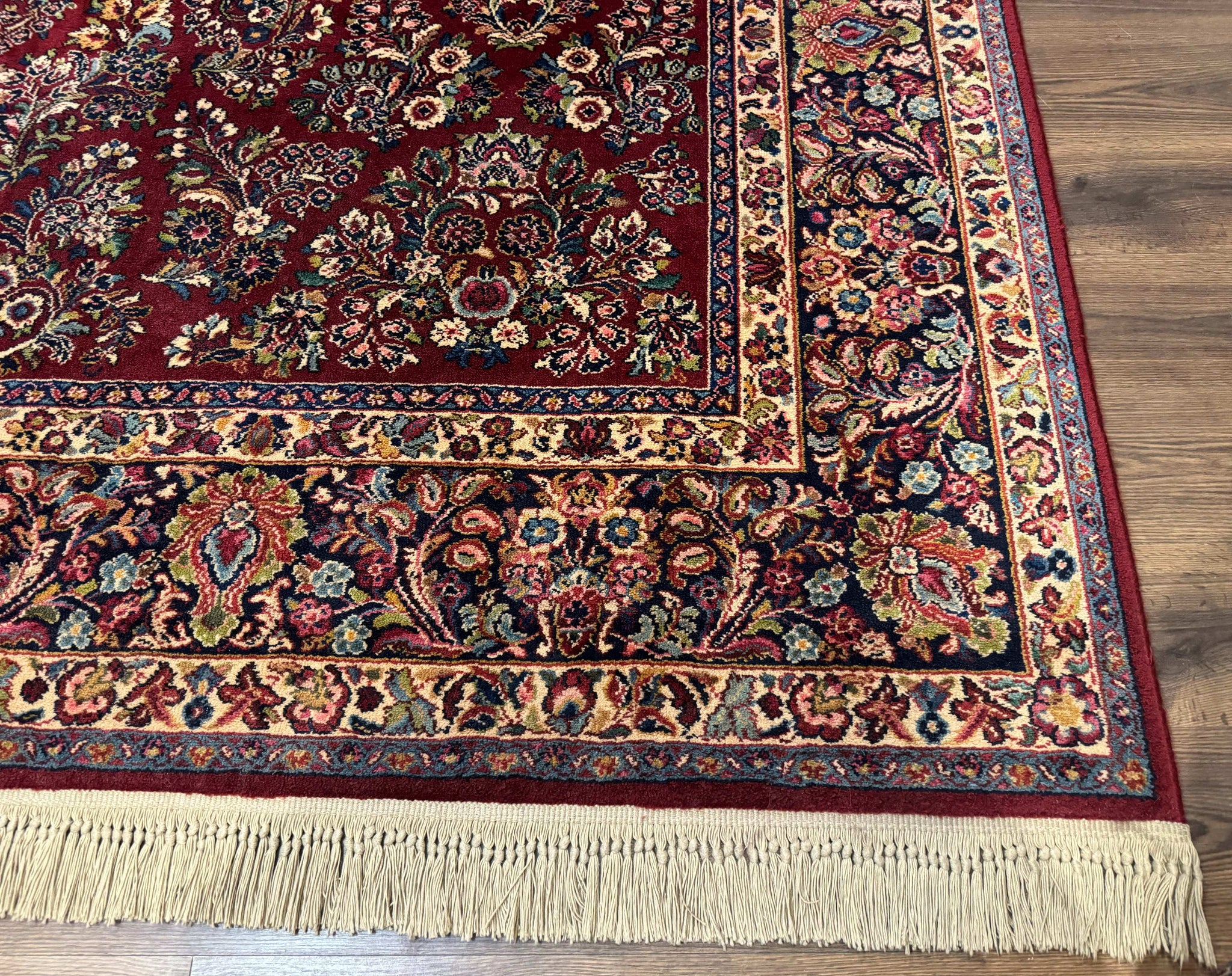 10x14 Karastan Rug Red Sarouk #785, Wool Original 700 Series by Jewel Rugs