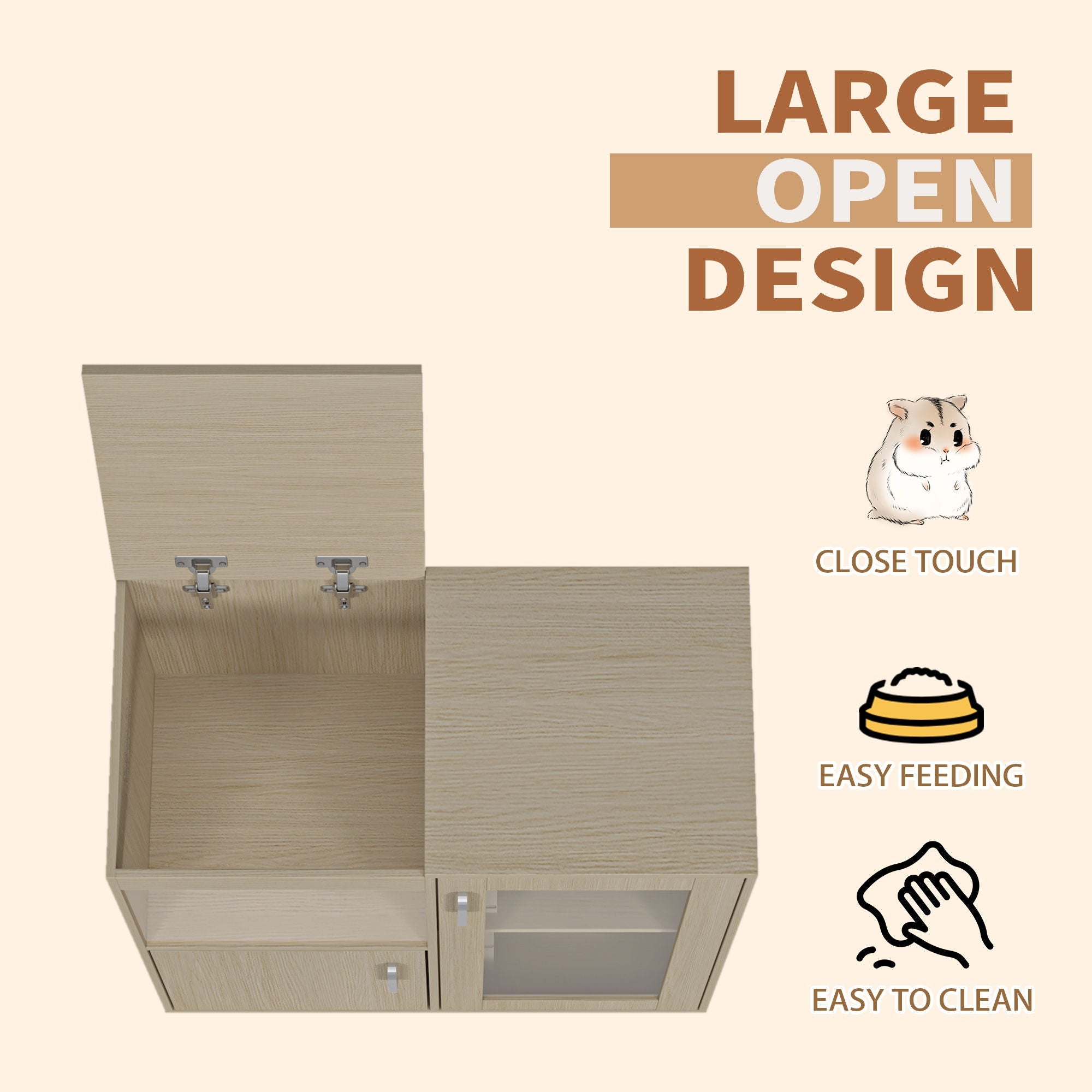 4 Tier Hamster Cage With Acrylic Windows And Storage Cabinet by HouseOfZazla