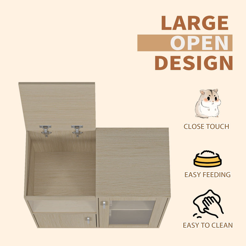 4 Tier Hamster Cage With Acrylic Windows And Storage Cabinet by HouseOfZazla