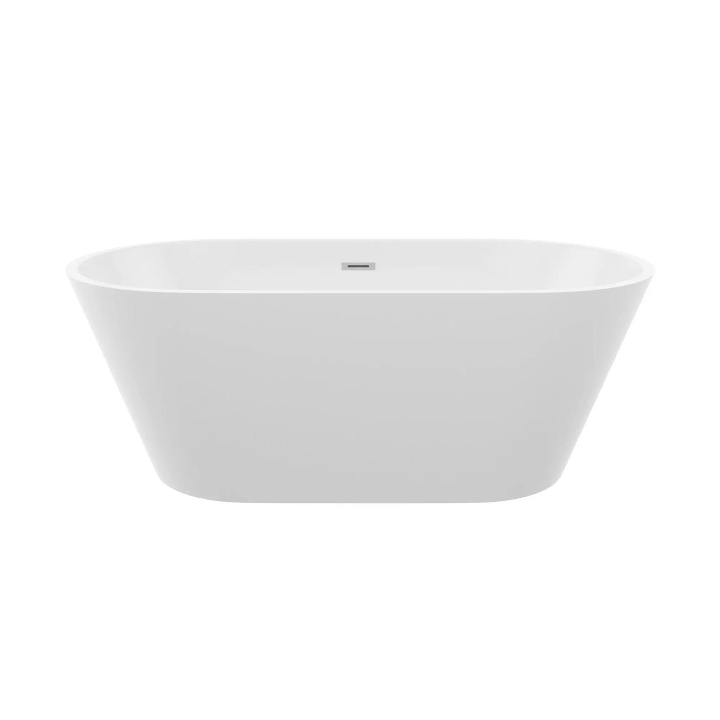 Gloss Freestanding Bathtub With Overflow & Pop Up Drain, Stand Alone Soaking Tub by HouseOfZazla