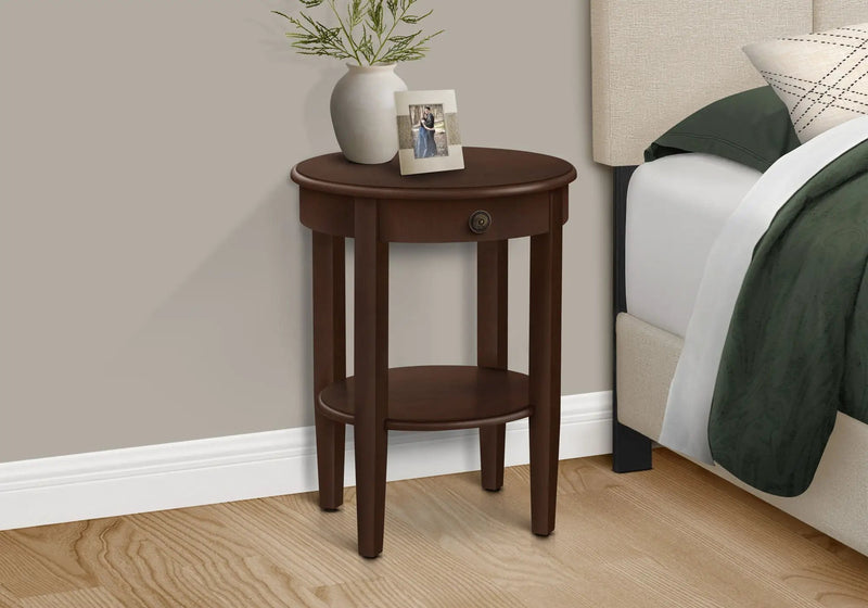 Accent Table, 2 Tier, Transitional - Espresso by HouseOfZazla