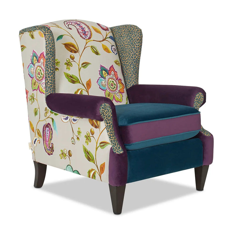 Anya - Boho Chic Wingback Accent Arm Chair by HouseOfZazla