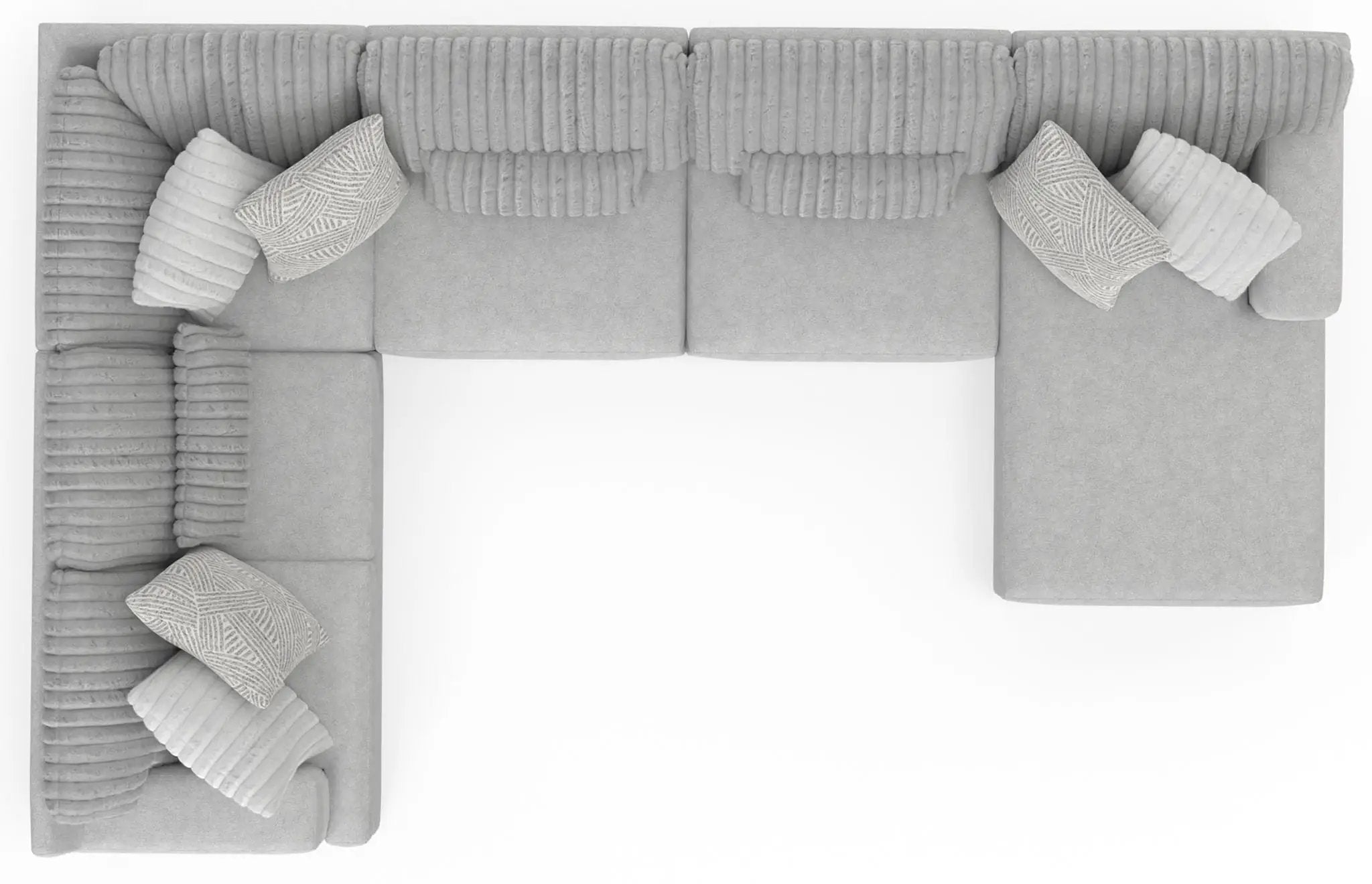 Logan - Upholstered Sectional With Comfort Coil Seating And Accent Pillows Included by Unique Piece Furniture