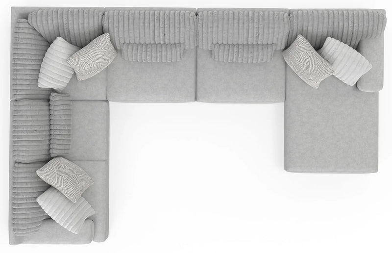 Logan - Upholstered Sectional With Comfort Coil Seating And Accent Pillows Included by Unique Piece Furniture