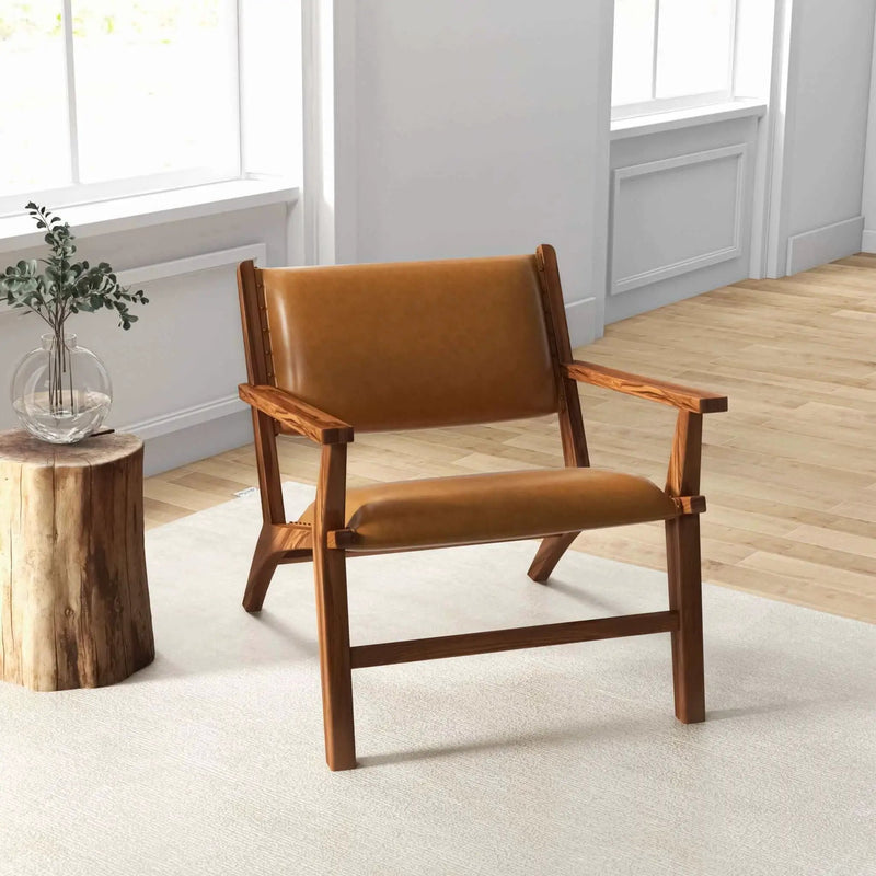 Hendrix - Antique Arm Chair - Brown / Rustic / Tan by Unique Piece Furniture
