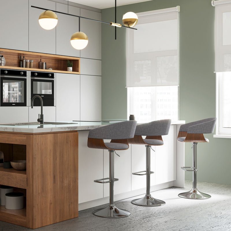 Lowell - Multi-Functional Adjustable Swivel Bar Stool by HouseOfZazla