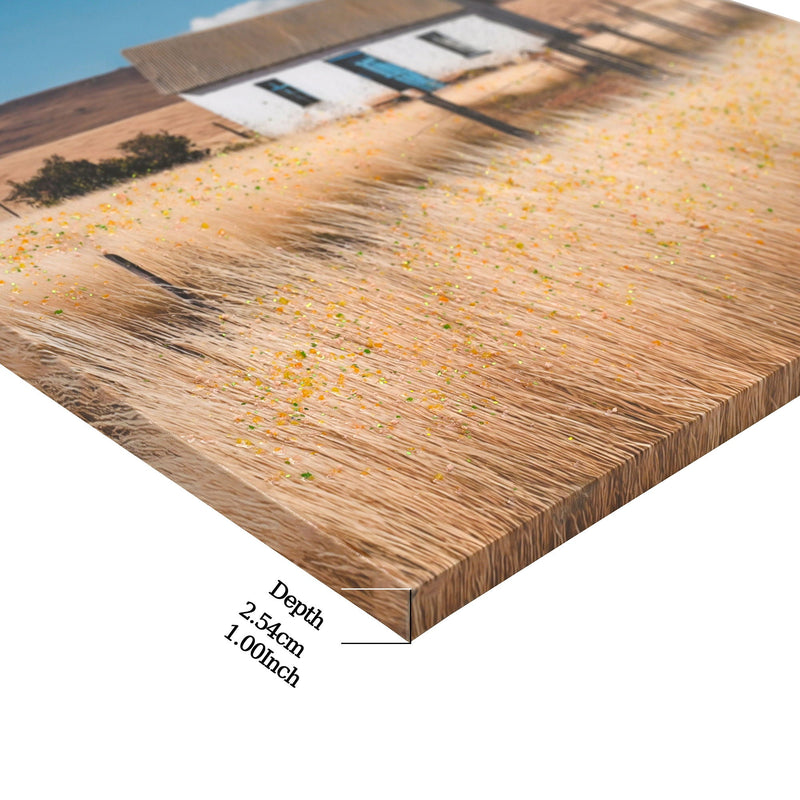 House, Barn Picture Wall Art For Home Decor - Natural / Blue by Unique Piece Furniture